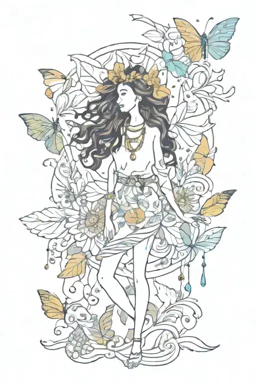 free spirit tattoo design idea