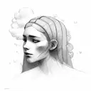 head in the clouds tattoo design idea