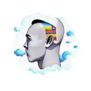 head in the clouds tattoo design idea