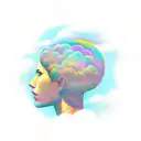 head in the clouds tattoo design idea