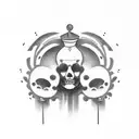 head in the clouds tattoo design idea