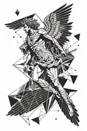 icarus falling from the sky tattoo design idea