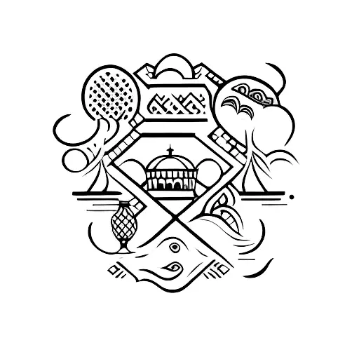 A tattoo depicting the bustling streets and markets of Istanbul tattoo design idea