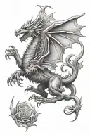 welsh dragon tattoo design idea