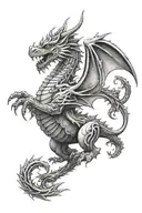 welsh dragon tattoo design idea