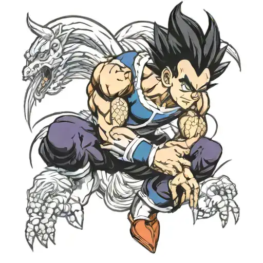 vegeta dragon ball z tattoo design idea