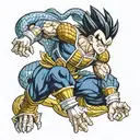 vegeta dragon ball z tattoo design idea