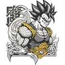 vegeta dragon ball z tattoo design idea