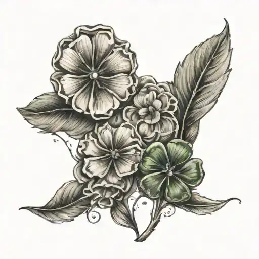 penny clover tattoo design idea