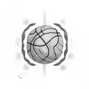 Basketball player diving into the ocean tattoo design idea