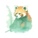 red panda samurai tattoo design idea