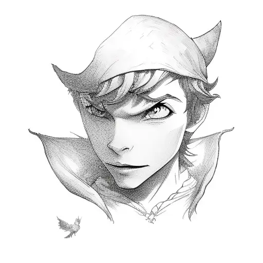 peter pan  tattoo design idea