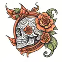 strath o scoop made of rose tattoo design idea