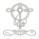 infinity symbol with the phrase "my brothers keeper" and a key hanging from a loop tattoo design idea