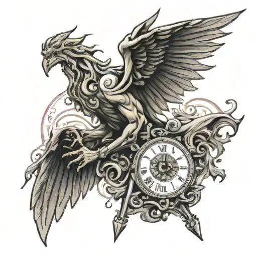 chronos greek god tattoo design idea