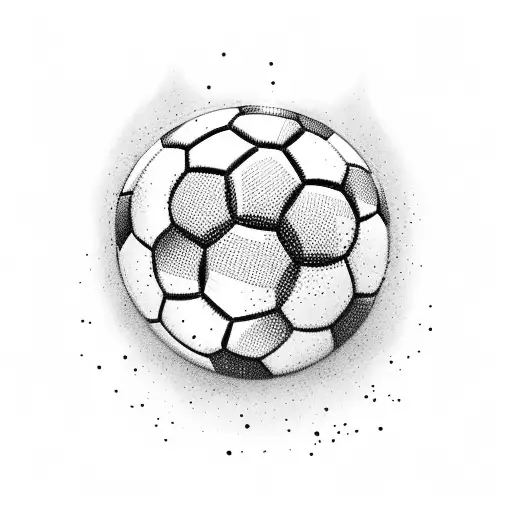   Soccer ball inside Molotov cocktail bottle tattoo design idea