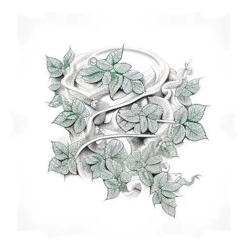 Poison Ivy Vines tattoo design idea