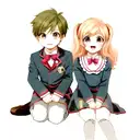 Twins boy and girl tattoo design idea