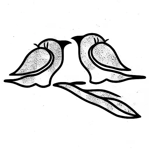 two pathers birds and son tattoo design idea