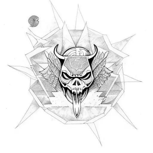  the fall of Lucifer tattoo design idea