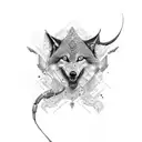 miss wolf  tattoo design idea