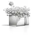 theres water in the flowers lets grow tattoo design idea