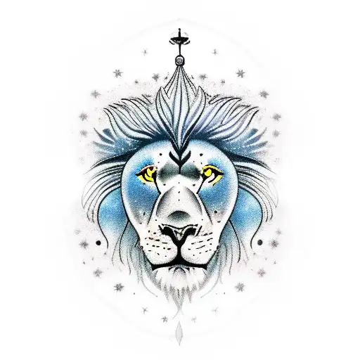 a tattoo of the following: Raven, pocket watch, snowdrops, carnations, moon, stars, Capricorn, Sagittarius, Taurus, lion tattoo design idea