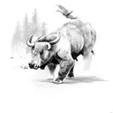 bull vs. bear tattoo design idea