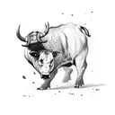 bull vs. bear tattoo design idea