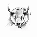 bull vs. bear tattoo design idea