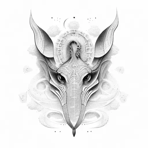  horseshoe in the tummy tattoo design idea