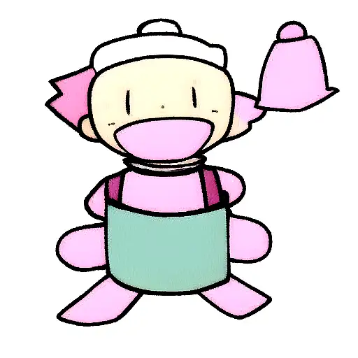 pink chef voodoo doll tattoo design idea