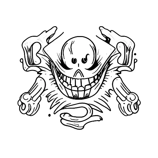 ghost face small tattoo design idea