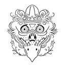 ghost face small tattoo design idea