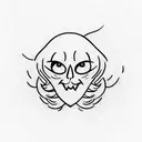 ghost face small tattoo design idea