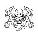 ghost face small tattoo design idea