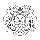 ghost face small tattoo design idea