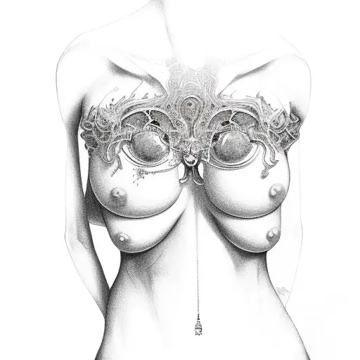 titties tattoo design idea