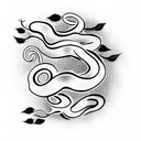 snake wrapped around tree tattoo design idea