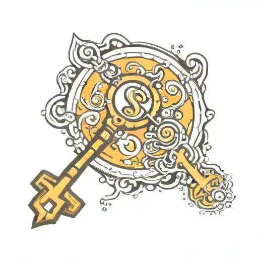 Key of success Turning dreams tattoo design idea