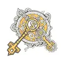 Key of success Turning dreams tattoo design idea