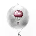 a balloon and on its string should be written KIM tattoo design idea