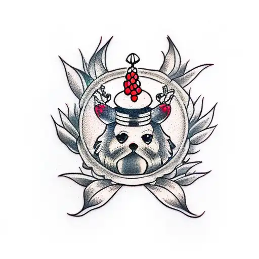 holly berry tattoo design idea