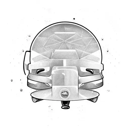Surfboard and F1 Helmet combined with SinFronteras write  tattoo design idea