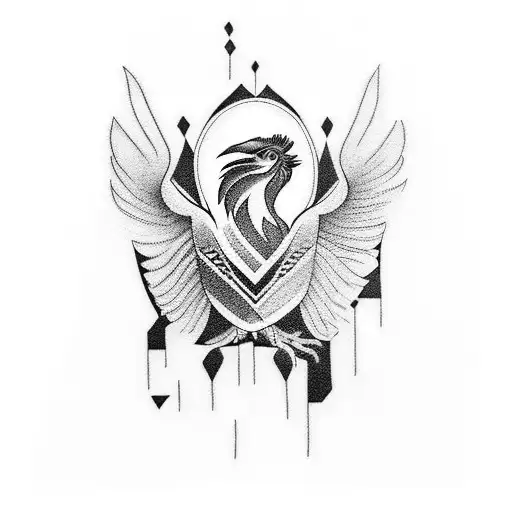 pheonix Native American  tattoo design idea