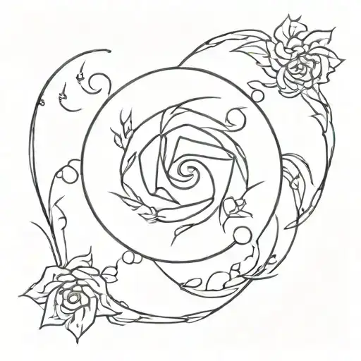 Make a tattoo that has the signs of Scorpio, Virgo and Gemini combined, representing each sign. tattoo design idea