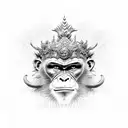 monkey king tattoo design idea