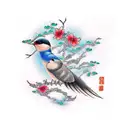 Swallow Bird tattoo design idea