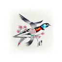 Swallow Bird tattoo design idea