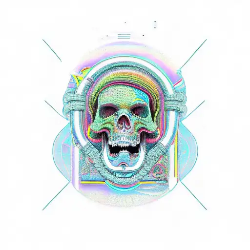 "Loop 3 Mafia" psychedelic tattoo design idea